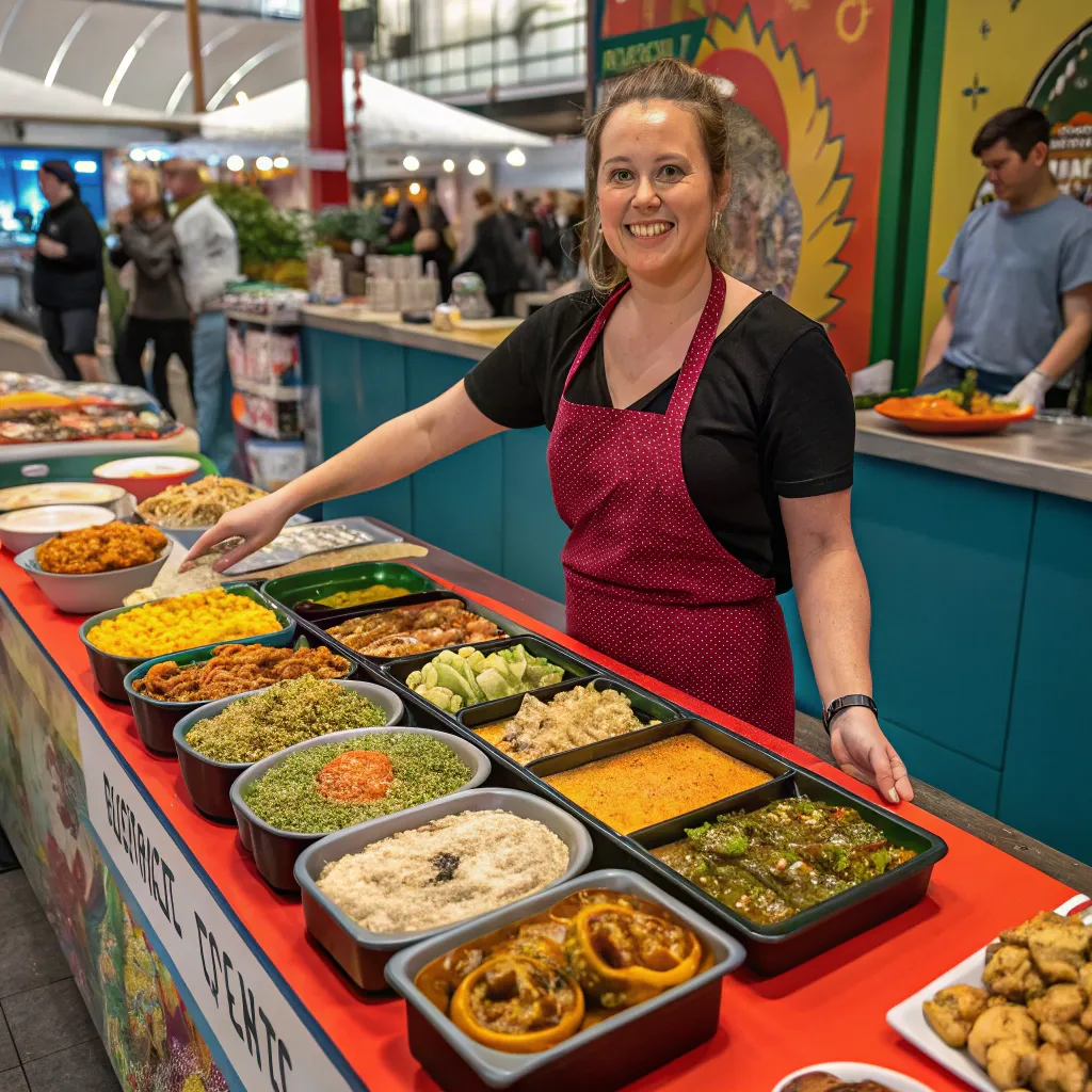 Emily presenting global cuisines